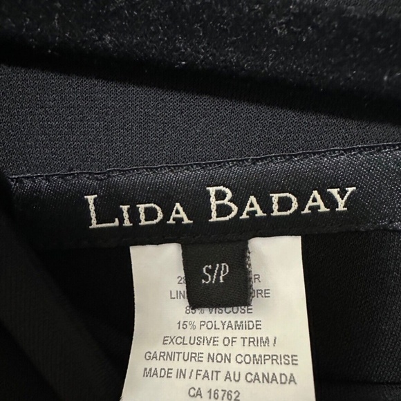 Lida Baday Black Dress S Made in Canada - Picture 5 of 5